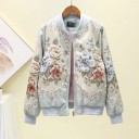 Chaqueta de mujer con flores P1361 4