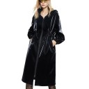 Chaqueta de piel larga para mujer P2310 2