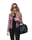 Chaqueta de piel para mujer V150 11