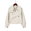 Chaqueta de piel sintética para mujer A1826 7