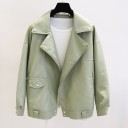 Chaqueta de piel sintética para mujer A1828 7