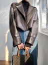 Chaqueta de piel sintética para mujer P2022 3