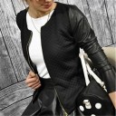 Chaqueta de piel sintética para mujer primavera/otoño J1042 2