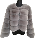 Chaqueta de piel sintética para mujer V152 6
