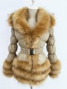 Chaqueta de plumón de mujer con pelo 9