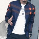 Chaqueta de primavera/otoño para hombre con rayas J1422 2