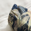 Chaqueta de primavera para mujer con estampado floral en las mangas y capucha Cierre con cremallera Cuerdas ajustables Puños y dobladillo 5