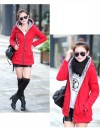 Chaqueta de sudadera para mujer de primavera y otoño con capucha y cremallera Forro de felpa Corte largo sobre las caderas Bolsillos 17