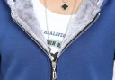 Chaqueta de sudadera para mujer de primavera y otoño con capucha y cremallera Forro de felpa Corte largo sobre las caderas Bolsillos 27