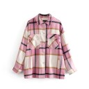 Chaqueta de transición a cuadros para mujer 7