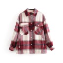 Chaqueta de transición a cuadros para mujer 8
