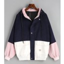 Chaqueta de transición colorida para mujer con capucha 4
