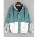 Chaqueta de transición colorida para mujer con capucha 6