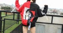 Chaqueta estampada bicolor para mujer J1665 12