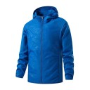 Chaqueta impermeable con capucha, chaqueta ligera de poliéster con cremallera para senderismo, actividades al aire libre y uso diario 5