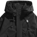 Chaqueta impermeable unisex con capucha y cremallera, con bolsillos, de poliéster resistente, adecuada para la lluvia y el viento, estilosa 8