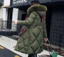 Chaqueta larga de invierno para mujer con estampado J2323 1