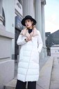 Chaqueta larga de plumas para mujer, reversible 16