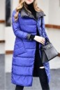 Chaqueta larga de plumas para mujer, reversible 17