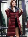 Chaqueta larga de plumas para mujer, reversible 11