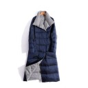 Chaqueta larga de plumas para mujer, reversible 13