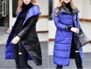Chaqueta larga de plumas para mujer, reversible 5