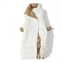 Chaqueta larga de plumas para mujer, reversible 7