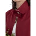 Chaqueta reversible de mujer con cremallera y cuello con botón y dobladillo elástico de corte holgado con hombros caídos para la ciudad 9