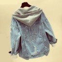 Chaqueta vaquera con capucha para mujer 6