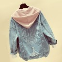 Chaqueta vaquera con capucha para mujer 5