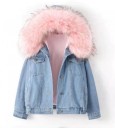 Chaqueta vaquera de mujer con pelo 3