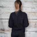 Chaqueta vaquera negra para mujer 4