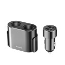 Chargeur de voiture Dual USB avec répartiteur de prise allume-cigare 4