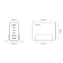 Chargeur GaN blanc 140W Toocki 82 x 85 x 31 cm 5 en 1 USB-C et USB-A Station de charge rapide de bureau avec écran LED pour iPhone Xiaomi ordinateurs portables 2