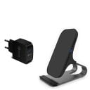 Chargeur sans fil Qi 10 W avec support pour téléphones mobiles Surface de charge inclinée Support en alliage d'aluminium Indicateur lumineux 4