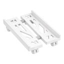 Chariot extensible pour boîtier d'ordinateur 40 x 21–33 cm sur roulettes avec frein et avec des ouvertures de ventilation en couleur blanche 3