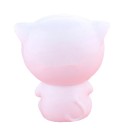 Chat antistress à presser pour relâcher la tension Chaton assis avec un nœud et de grands yeux Polyuréthane doux Blanc avec dégradé rose 9,8 x 11,5 cm 4
