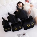 Chat en peluche mignon de 70 cm Grande peluche allongée Coussin doux et câlin Décoration de chambre Cadeau pour enfants et adultes Peluche pour le lit 2
