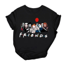 ChatGPT dijo: Camiseta de terror para mujer Amigos Personajes de terror Estampado de película Estilo divertido Manga corta Material cómodo Diseño original 1