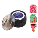 Chauffe-cire 500 ml Chauffe-cire numérique en plastique ABS et acier inoxydable avec récipient amovible, casserole à cire avec prise EU 2