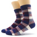 Chaussettes à carreaux pour hommes A2485 4