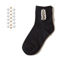 Chaussettes à chevilles pour femmes avec perles A670 11