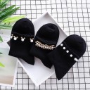 Chaussettes à chevilles pour femmes avec perles A670 7