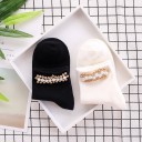 Chaussettes à chevilles pour femmes avec perles A670 8
