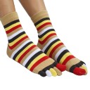Chaussettes à doigts rayées 5