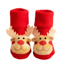 Chaussettes antidérapantes de Noël pour enfants avec un renne 1