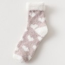 Chaussettes chaudes pour femmes avec des cœurs 13