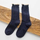 Chaussettes chaudes pour femmes avec volants 14