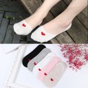 Chaussettes chevilles pour femmes avec un cœur - 5 paires 2