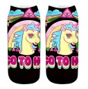 Chaussettes chevilles pour filles avec des licornes 11